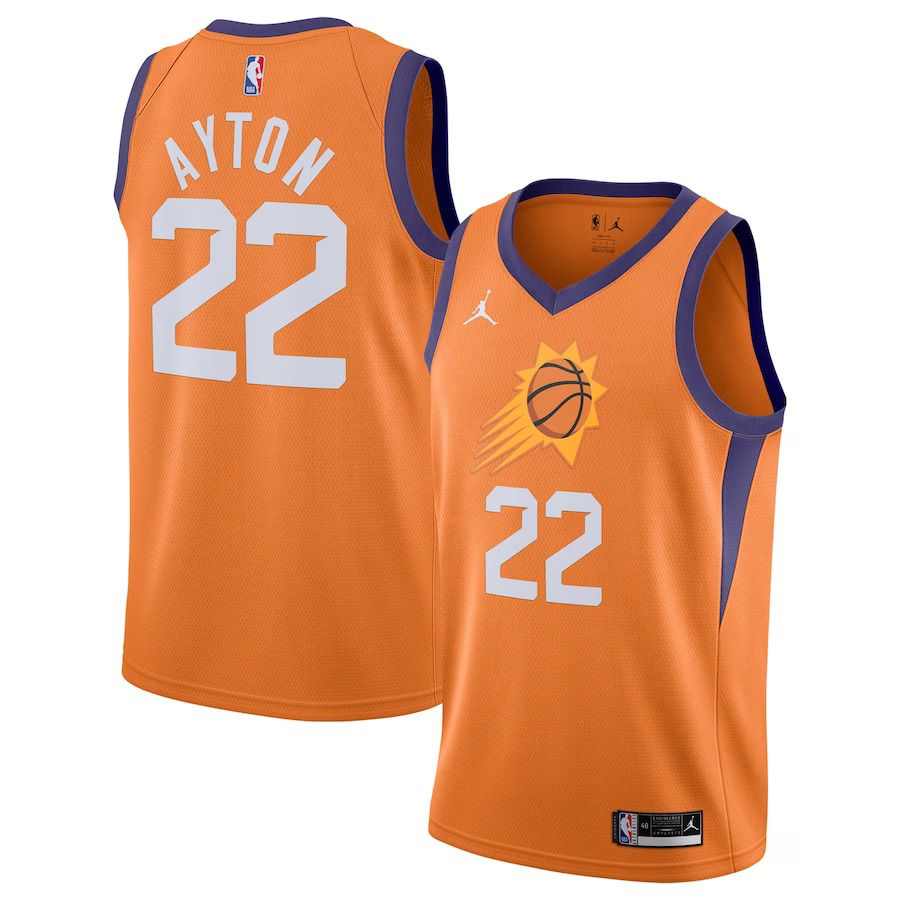 Men Phoenix Suns #22 Deandre Ayton Jordan Brand Orange Statement Edition Swingman NBA Jersey
